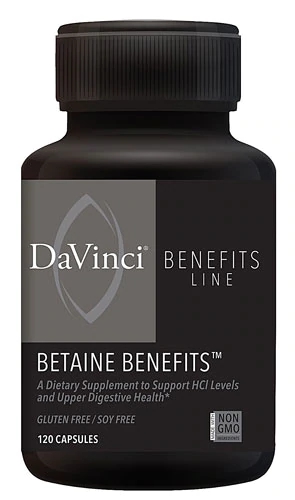 DaVinci Laboratories Betaine Benefits™ 120 Cápsulas - Suporte Digestivo Avançado