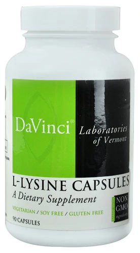 DaVinci Laboratories L-Lisina 500mg - 90 Cápsulas para Saúde Imunológica e Bem-Estar