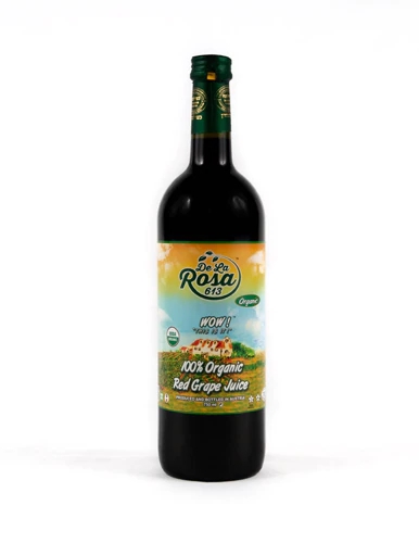 Suco de Uva Tinto Orgânico De La Rosa 750 mL - Sabor e Saúde Natural
