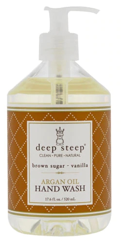Deep Steep Argan Oil Hand Wash Brown Sugar Vanilla -- 17.6 fl oz