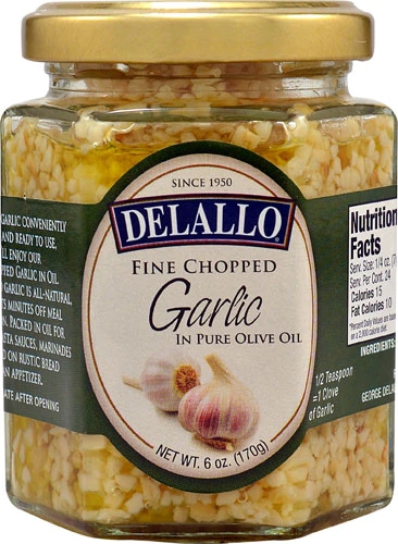 Alho Picado Fino Delallo em Azeite Extra Virgem - 170g