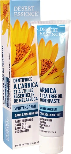 Pasta de Dente Desert Essence Arnica e Melaleuca Wintergreen 177g