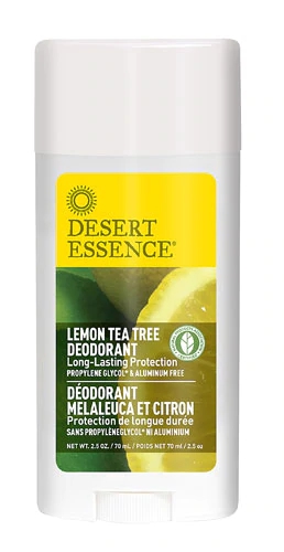 Desodorante Desert Essence Limão e Melaleuca - 70g Natural Sem Alumínio