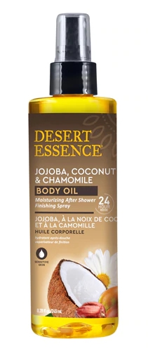 Óleo Corporal Desert Essence Jojoba, Coco e Camomila 245ml - Hidratação e Bem-Estar