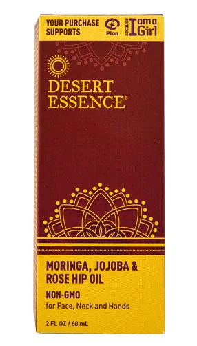 Óleo de Moringa, Jojoba e Rosa Mosqueta Desert Essence 59ml - Nutrição Profunda para Pele