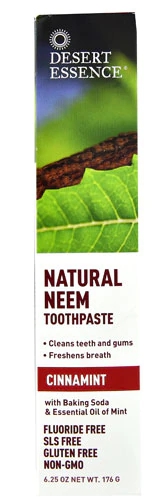 Pasta de Dente Natural Desert Essence Neem Cinnamint 177g - Higiene Bucal Poderosa