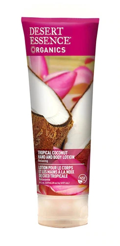 Loção Corporal e Mãos Relaxante Desert Essence Organics Coco Tropical 237ml