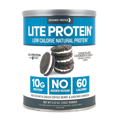 Designer Protein LITE Chocolate Cookies & Cream - 256g | Whey Protein Isolado e Concentrado