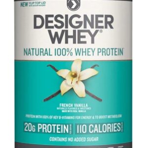 Designer Protein Natural 100% Whey Protein Isolado Baunilha Francesa - 907g
