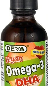Deva Vegan Ômega-3 DHA de Algas Sabor Limão 59ml - Saúde do Cérebro e Coração