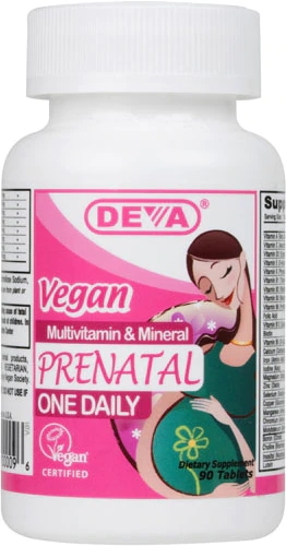 Deva Vegan Prenatal Multivitamínico e Mineral - 90 Comprimidos - Suporte Essencial para Gestantes Veganas