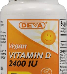 Deva Vegan Vitamina D2 2400 UI - 90 Comprimidos Veganos