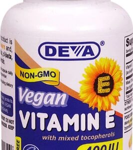 Vitamina E Deva Vegan 400 UI com Tocoferóis Mistos - 90 Cápsulas Veganas