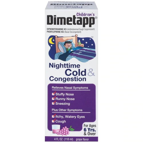 Dimetapp Infantil Noite Gripal e Congestão Sabor Uva 118ml