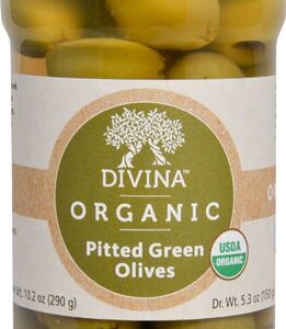 Azeitonas Verdes Sem Caroço Divina Organic 289g - Sabor e Saúde