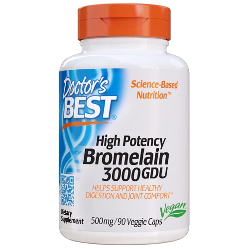 Doctor's Best Bromelain 3000 GDU 500mg - 90 Cápsulas Vegetarianas