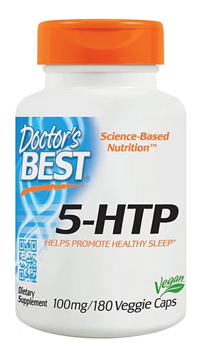 Doctor's Best 5-HTP 100mg - 180 Cápsulas Vegetais - Bem-Estar e Humor