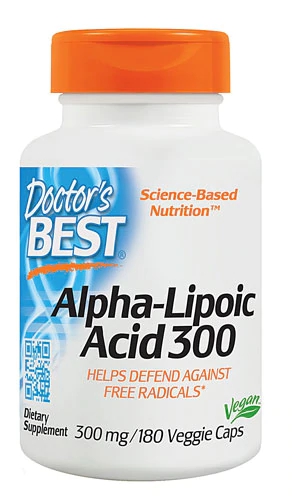 Ácido Alfa-Lipóico Doctor's Best 300mg - 180 Cápsulas Vegetais