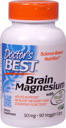 Doctor's Best Brain Magnesium com Magtein 50mg - 90 Cápsulas Vegetais