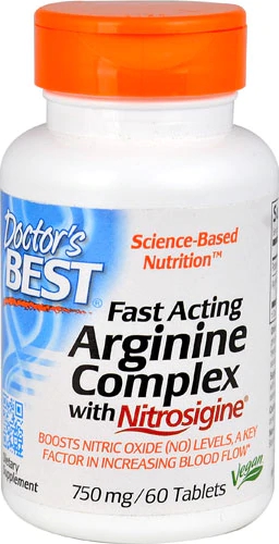 Doctor's Best Fast Acting Arginine Complex with Nitrosigine® -- 750 mg - 60 Tablets