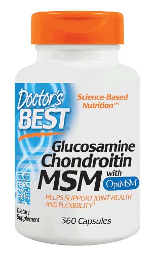 Doctor's Best Glucosamina Condroitina MSM - Suporte Articular - 360 Cápsulas