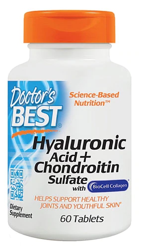 Doctor's Best Ácido Hialurônico + Sulfato de Condroitina 60 Comprimidos