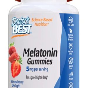 Doctor's Best Melatonin Gummies Strawberry Delight -- 5 mg - 60 Gummies