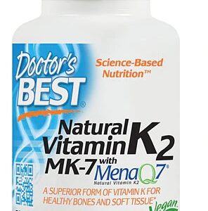Doctor's Best Vitamina K2 MenaQ7® 100mcg - 60 Cápsulas Vegetais