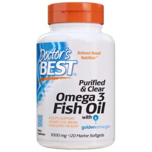 Comprar doctor's best purified & clear omega 3 fish oil -- 1000 mg - 120 marine softgels preço no brasil epa & dha omega fatty acids omega-3 suplementos em oferta vitamins & supplements suplemento importado loja 29 online promoção -