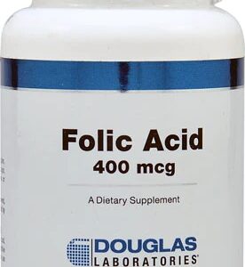 Douglas Laboratories Ácido Fólico 400 mcg - 90 Comprimidos - Suporte Essencial para Saúde e Bem-Estar