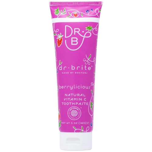 Pasta de Dente Infantil Dr. Brite Vitamina C Morango 142g - Natural e Divertida