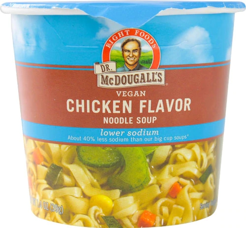 Sopa Vegana Dr. McDougall's Baixo Sódio Sabor Frango com Macarrão - 40g