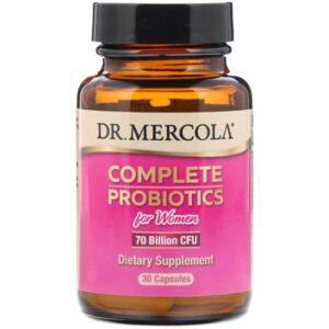 Dr. Mercola Complete Probiotics para Mulheres - 70 Bilhões de UFC - 30 Cápsulas: Saúde Intestinal e Bem-Estar Feminino