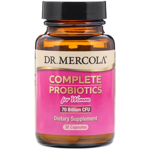 Dr. Mercola Complete Probiotics para Mulheres - 70 Bilhões de UFC - 30 Cápsulas: Saúde Intestinal e Bem-Estar Feminino