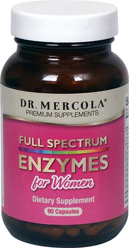 Dr. Mercola Full Spectrum Enzymes For Women - 90 Cápsulas: Suporte Digestivo Completo