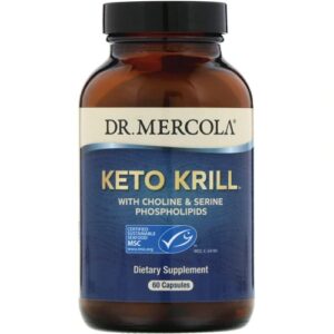 Dr. Mercola Keto Krill Óleo Ômega 3 - 60 Cápsulas para Dieta Cetogênica