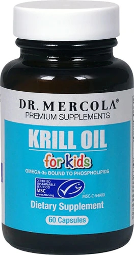 Dr. Mercola Óleo de Krill para Crianças - 60 Cápsulas para Saúde Cognitiva e Imunidade