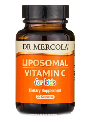 Vitamina C Lipossomal Dr. Mercola para Crianças - 30 Cápsulas - Imunidade e Bem-Estar Infantil