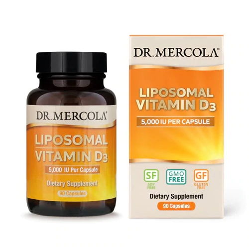 Dr. Mercola Vitamina D3 Lipossomal 5000 UI - 90 Cápsulas
