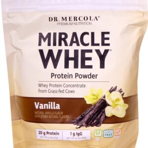 Proteína Whey Miracle Dr. Mercola Sabor Baunilha 454g - Energia e Recuperação Muscular