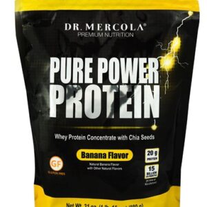Dr. Mercola Pure Power Protein Banana 22 Porções - Pote de 600g