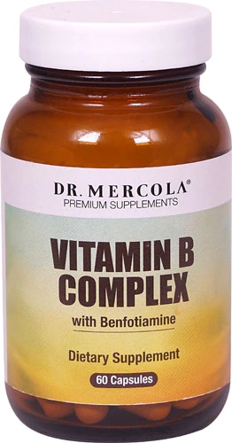 Dr. Mercola Complexo B com Quinoa e Benfotiamina 60 Cápsulas - Energia e Bem-Estar