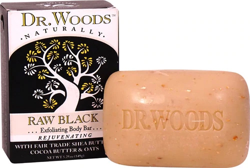 Sabonete em Barra Dr. Woods Raw Black 149g - Higiene e Bem-Estar Natural