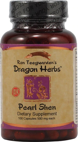 Dragon Herbs Pearl Shen 500mg - 100 Cápsulas Vegetarianas | Suplemento Natural