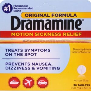Dramamine Alívio Enjoo de Movimento Fórmula Original - 50 mg - 36 Comprimidos