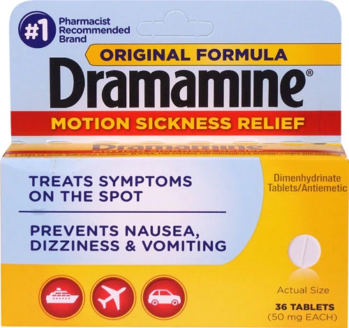 Dramamine Alívio Enjoo de Movimento Fórmula Original - 50 mg - 36 Comprimidos
