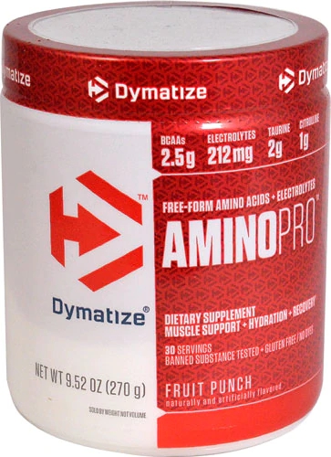 Dymatize AminoPro™ Fruit Punch - 30 Doses - Recuperação Muscular e Energia