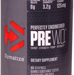 Dymatize PreW.O.™ Sweet Cherry Lime - 30 Doses: Energia e Foco Pré-Treino
