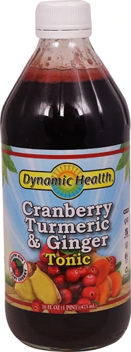 Dynamic Health Tônico Cranberry Cúrcuma e Gengibre Sem Glúten 473ml