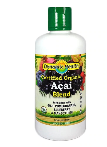 Suco Orgânico de Açaí Certificado Dynamic Health - 1000ml - Rico em Antioxidantes